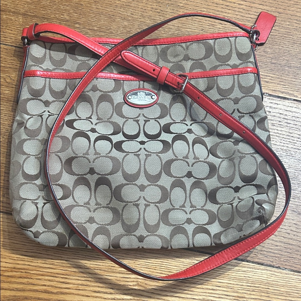 Coach Crossbody Bag - Brown and Red